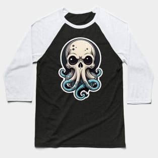 Octopus Skull 3 Baseball T-Shirt